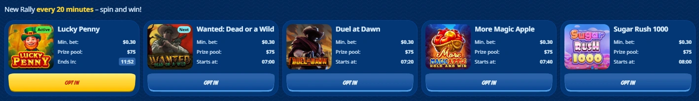 Spin Rally promotion banner